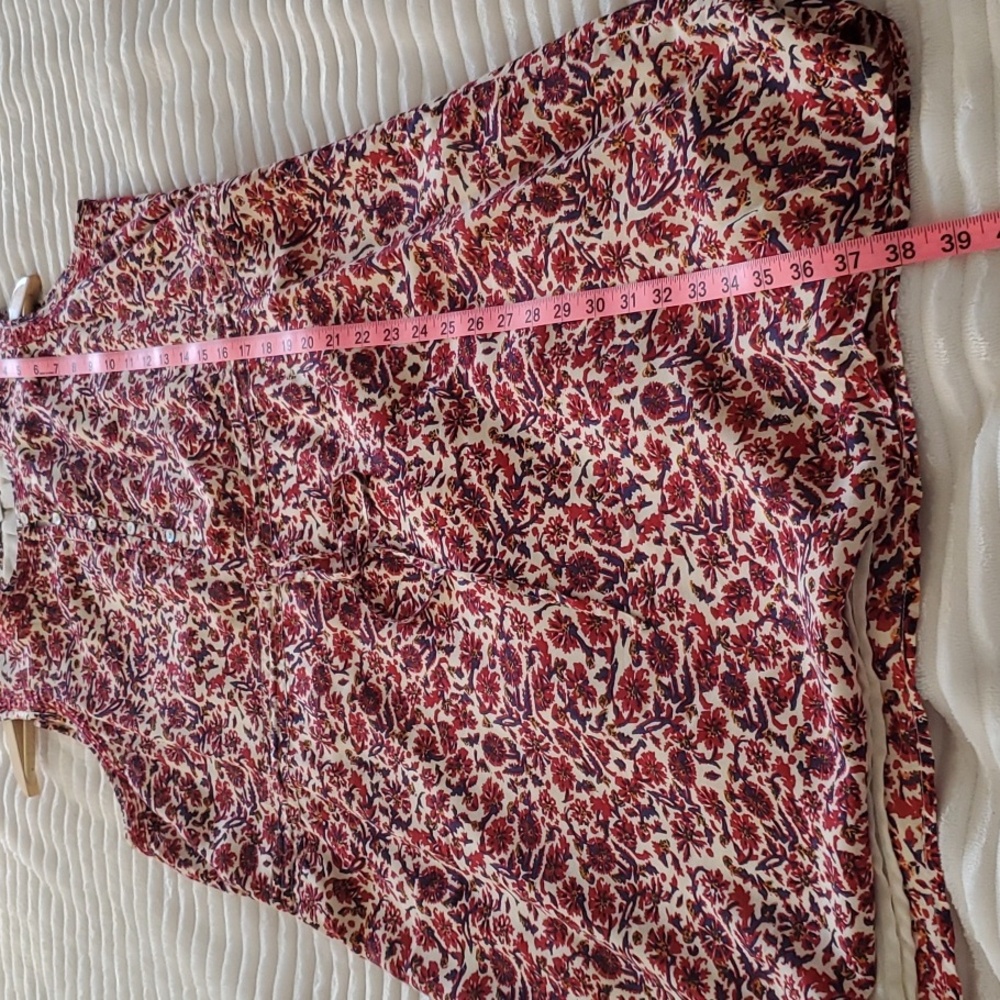 Lucky Brand, Floral Print With Drawstring Waist Dress, Size L, - Picture 11 of 11